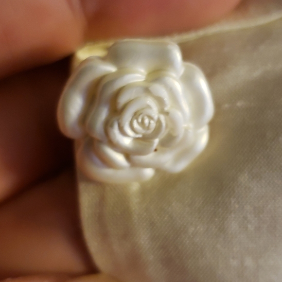 XL cream silk short lightweight jacket, silk lined - Picture 6 of 7